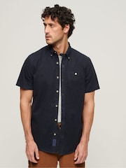 Superdry Blue Merchant Store Short Sleeve Shirt - Image 1 of 5