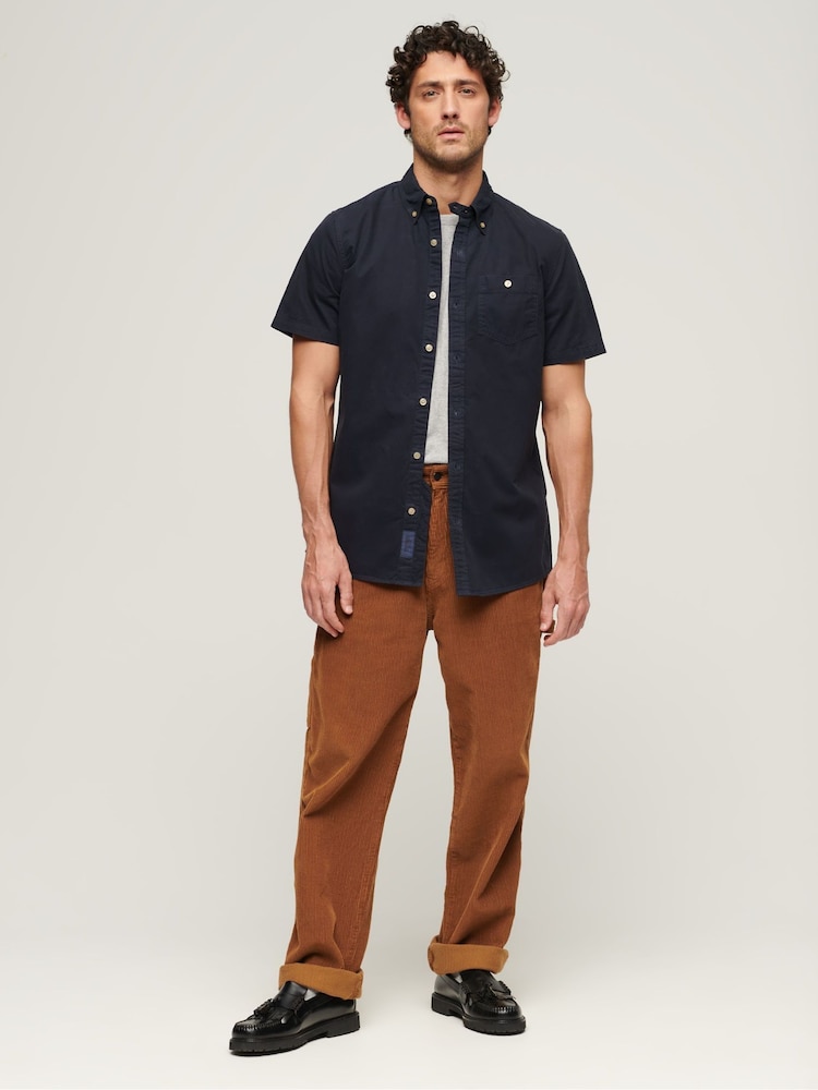 Superdry Blue Merchant Store Short Sleeve Shirt - Image 2 of 5