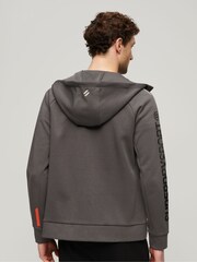 Superdry Grey Sport Tech Logo Loose Zip Hoodie - Image 2 of 7