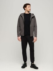 Superdry Grey Sport Tech Logo Loose Zip Hoodie - Image 3 of 7