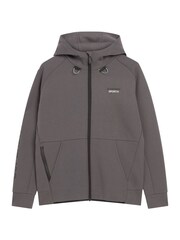 Superdry Grey Sport Tech Logo Loose Zip Hoodie - Image 5 of 7