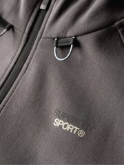 Superdry Grey Sport Tech Logo Loose Zip Hoodie - Image 6 of 7
