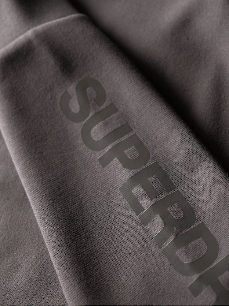 Superdry Grey Sport Tech Logo Loose Zip Hoodie - Image 7 of 7