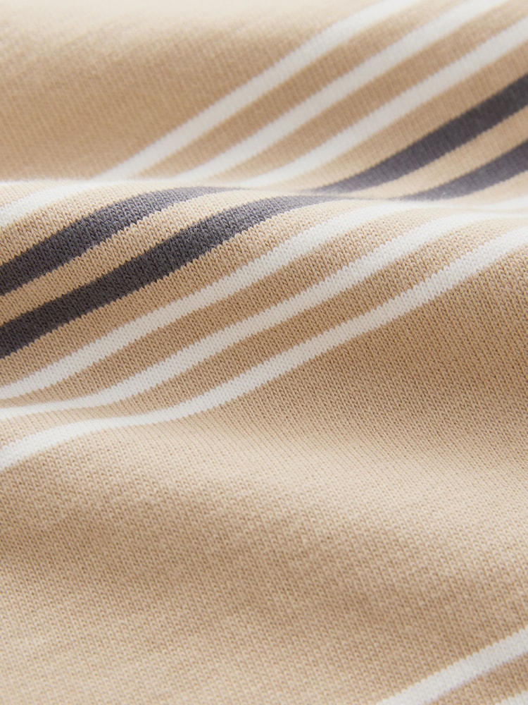 Stone Relaxed Fit Stripe Heavyweight Short Sleeve T-Shirt (3-16yrs) - Image 4 of 4