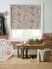 Laura Ashley Ochre Yellow Wild Roses Made to Measure 100% Cotton Roman Blinds - Image 1 of 6