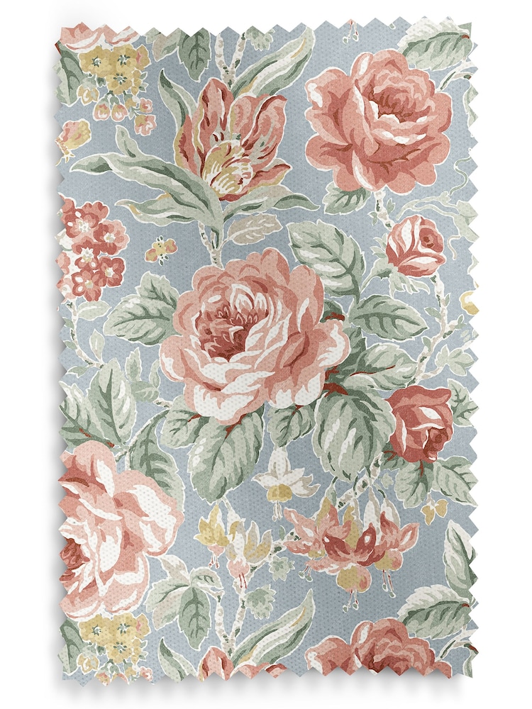Laura Ashley Ochre Yellow Wild Roses Made to Measure 100% Cotton Roman Blinds - Image 6 of 6