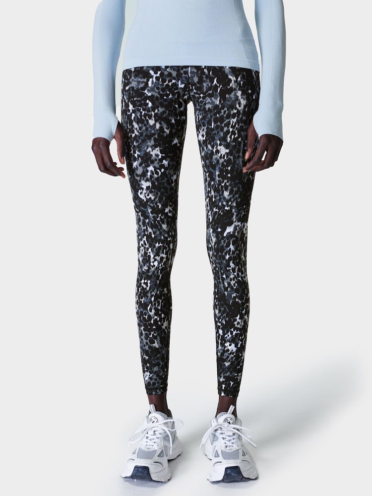 Sweaty Betty Grey Dapple Print Full Length Power Workout Leggings - Image 1 of 15