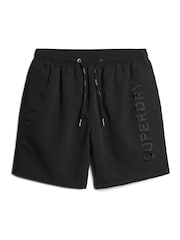 Черный - Пляжные шорты с принтом Superdry Sport - 17 дюймов - Изображение 6 из 8