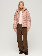 Superdry Pink Hooded Fuji Padded Jacket - Image 2 of 4