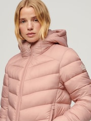 Superdry Pink Hooded Fuji Padded Jacket - Image 4 of 4