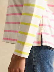Joules Ellie Pink Multi Long Sleeve Jersey Top - Image 5 of 6