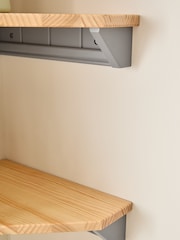 Set of 2 Grey Malvern Corner Shelves - Image 3 of 5