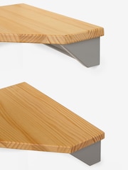 Set of 2 Grey Malvern Corner Shelves - Image 5 of 5