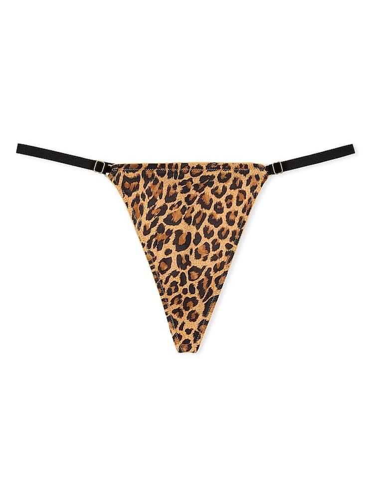 Victoria's Secret Leopard Brown Adjustable G-String Knickers - Image 3 of 3