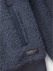 Aubin Croxby Blue Zip Through Wool Blend Fleece - Image 7 of 8