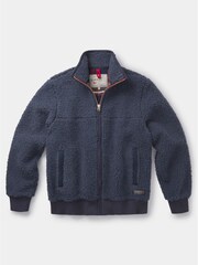Aubin Croxby Blue Zip Through Wool Blend Fleece - Image 8 of 8