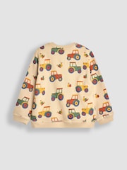 JoJo Maman Bébé Stone Tractor Printed Sweatshirt - Image 2 of 3
