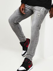 Alessandro Zavetti Slim-Fit Grey Apollo 003 Denim Jeans - Image 1 of 6