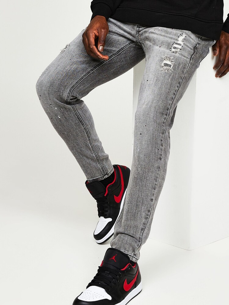 Alessandro Zavetti Slim-Fit Grey Apollo 003 Denim Jeans - Image 1 of 6