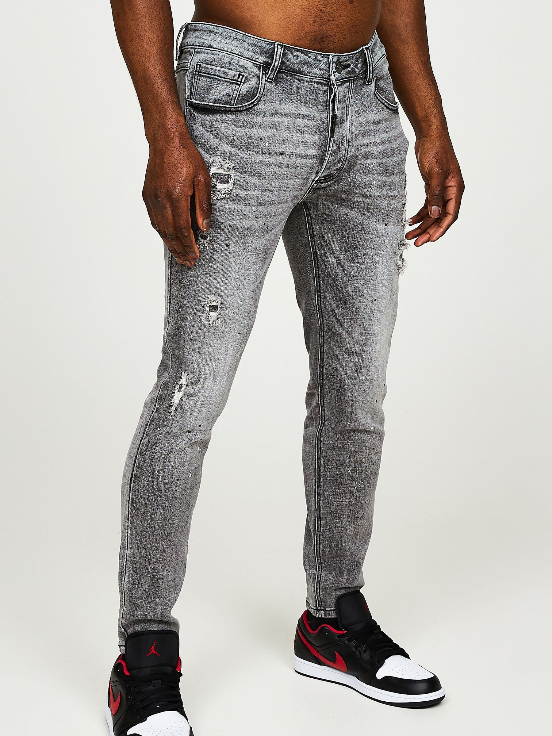Buy Alessandro Zavetti Slim-Fit Grey Apollo 003 Denim Jeans from Next  Luxembourg