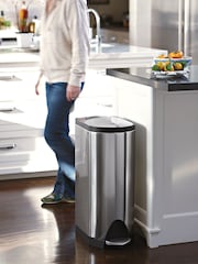simplehuman Brushed Steel 30L Butterfly Pedal Bin - Image 2 of 5