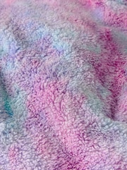 Fleece Lilac Purple Ombre Duvet Cover and Pillowcase Set - Image 7 of 7