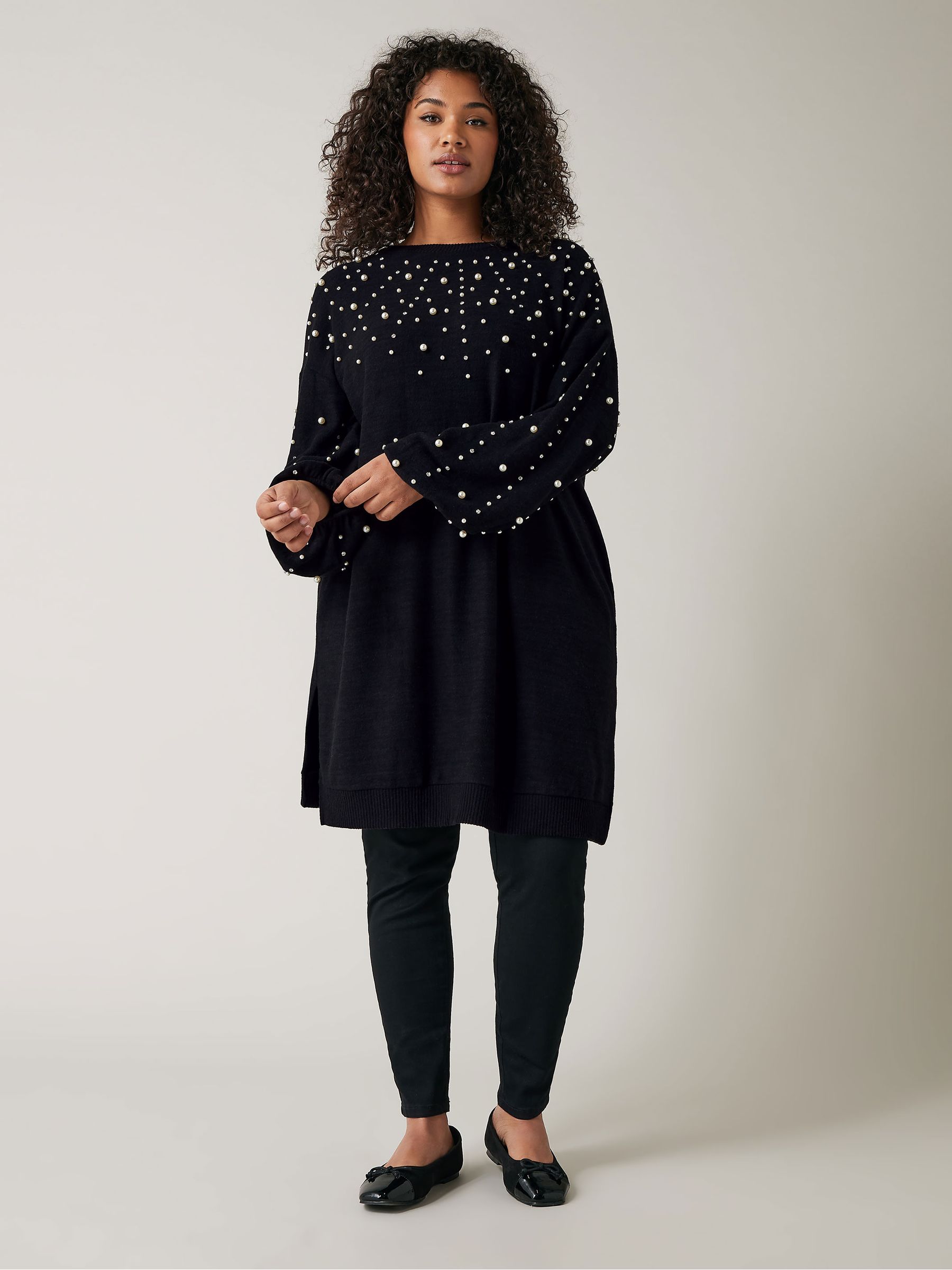 Embellished jumper dress shop