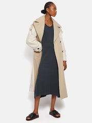 Jigsaw Blue Linen Cotton Knitted Dress - Image 6 of 6