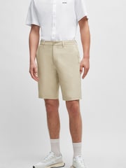 BOSS Natural Slim Fit Shorts in Water Repellent Easy Iron Fabric - Image 1 of 5