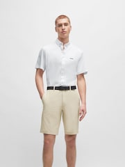 BOSS Natural Slim Fit Shorts in Water Repellent Easy Iron Fabric - Image 3 of 5