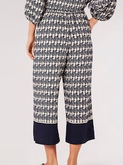 Apricot Blue Shell Geo Border Culottes - Image 2 of 5