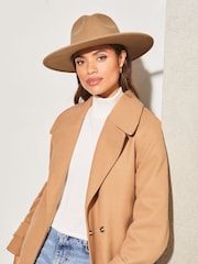 Lipsy Цепная искусственная замша Fedora Hat - Image 1 of 4