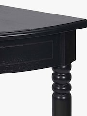 Pacific Black Heritage Pine Wood Half Moon Console Table - Image 6 of 6