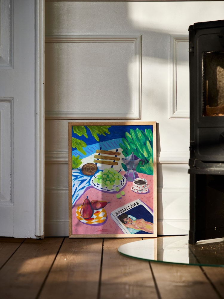 Paper Collective Multi Modigliani in the Garden Framed Wall Art Print in Natural Oak Frame - Image 2 of 4