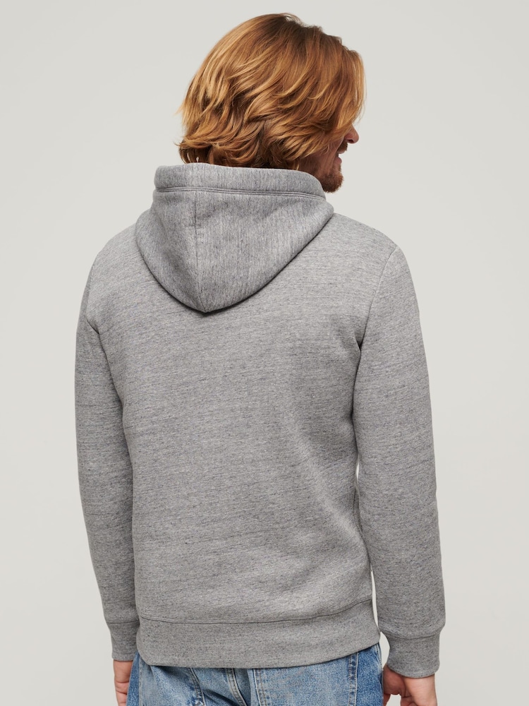 Superdry Grey Essential Logo Hoodie - Image 3 of 3