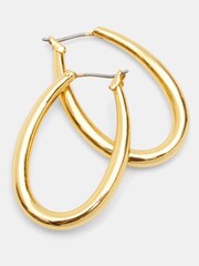 Hush Gold Hush Gold Brooke Oval Hoop Earrings - Image 2 of 4