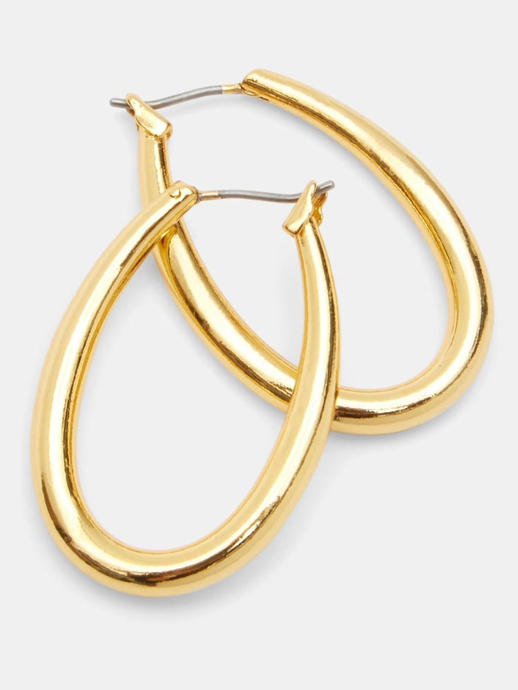 Hush Gold Hush Gold Brooke Oval Hoop Earrings - Image 2 of 4