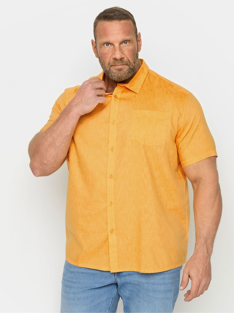 BadRhino Big & Tall Orange Blue Marl Short Sleeve Shirt - Image 1 of 3