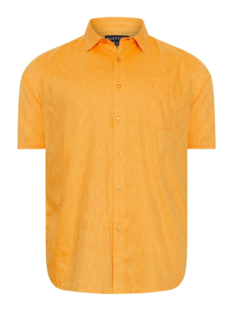 BadRhino Big & Tall Orange Blue Marl Short Sleeve Shirt - Image 2 of 3