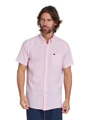 Raging Bull Pink Short Sleeve Classic Linen Shirt - Image 1 of 9