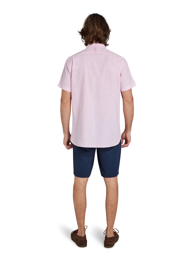 Raging Bull Pink Short Sleeve Classic Linen Shirt - Image 2 of 9