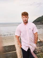 Raging Bull Pink Short Sleeve Classic Linen Shirt - Image 3 of 9