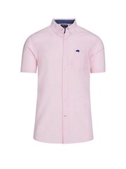 Raging Bull Pink Short Sleeve Classic Linen Shirt - Image 8 of 9