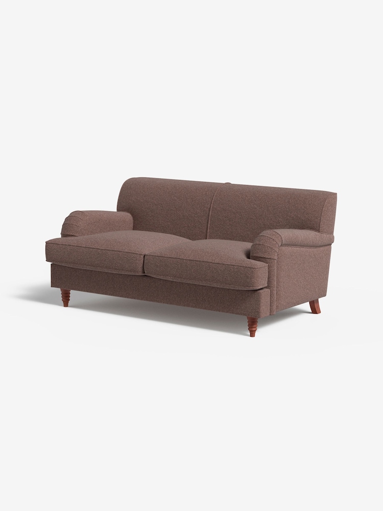 MADE.COM Basket Weave Dusky Pink Orson 2 Seater Sofa - Image 1 of 3