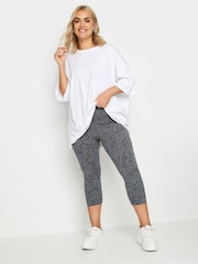 Yours Curve Grey Cropped Leggings 2 Pack - Image 2 of 6