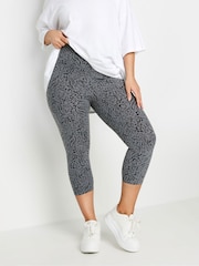 Yours Curve Grey Cropped Leggings 2 Pack - Image 4 of 6