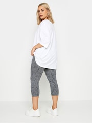 Yours Curve Grey Cropped Leggings 2 Pack - Image 5 of 6