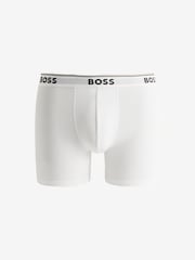 BOSS White Logo Waistband Stretch Cotton 3 Pack Boxer Brief - Image 2 of 2