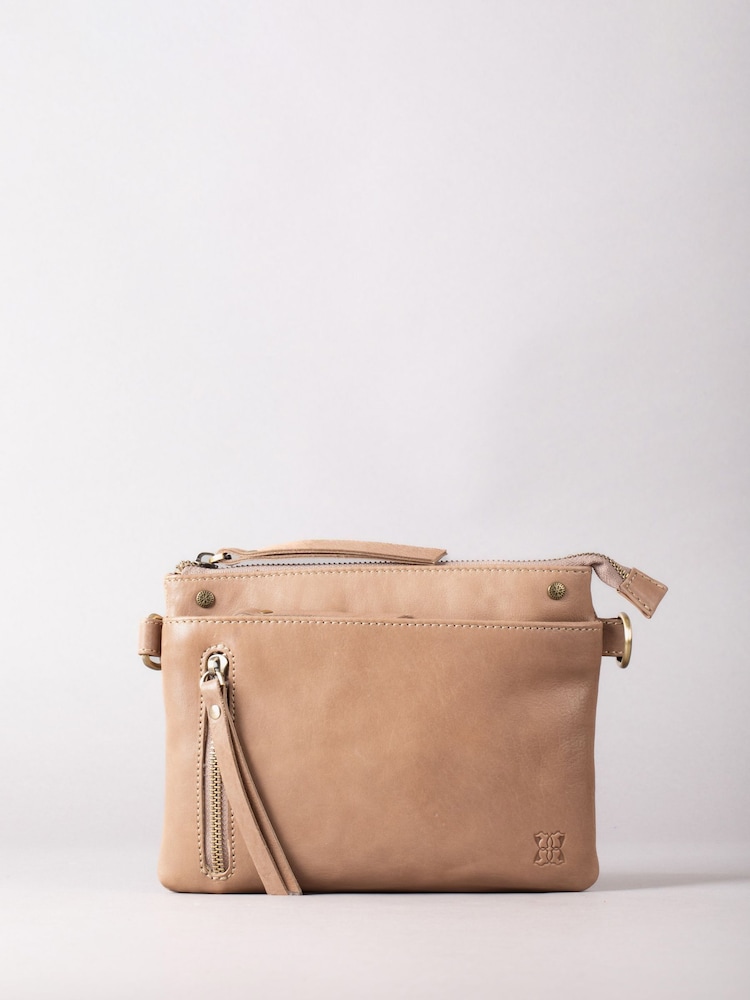 Lakeland Leather Cream Mini Harstone Cross-Body Bag - Image 2 of 6