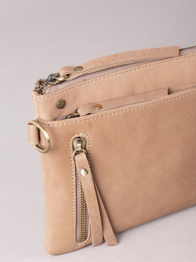 Lakeland Leather Cream Mini Harstone Cross-Body Bag - Image 5 of 6